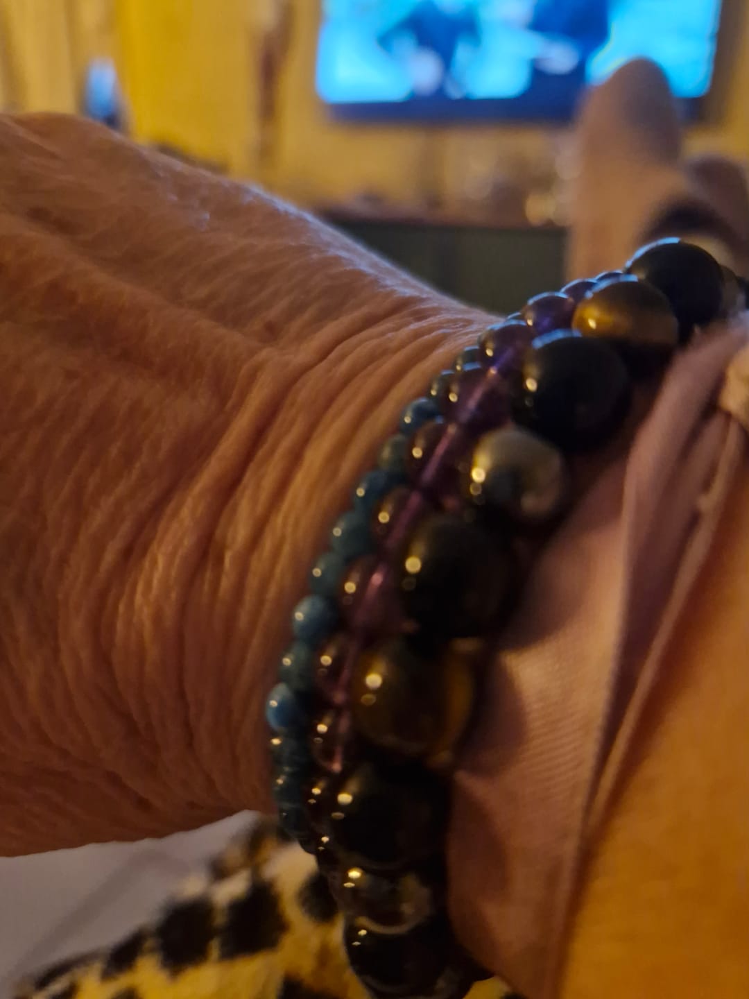 Customer photo review of Bracelet Apatite Bleue "Volonté"