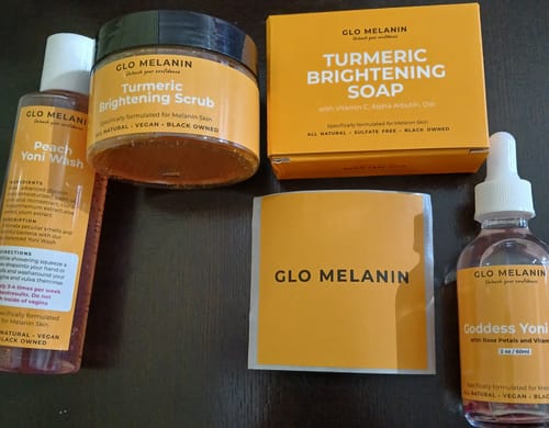 Customer photo review of Turmeric Brightening Soap (with Vitamin C, Alpha Arbutin, Oat)