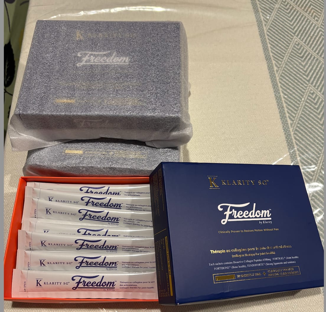 Customer photo review of Freedom by KlaritySGᵀᴹ - Medical Grade Bioactive Collagen Peptides to heal Joint pain
