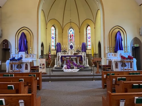 Customer photo review of Purple Poly Satin Fabric