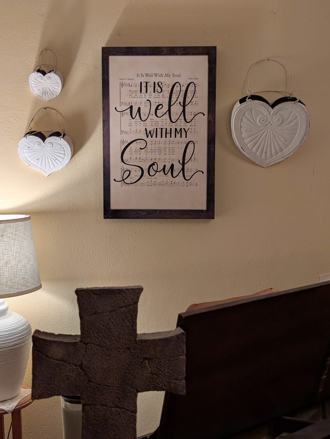 Customer photo review of It Is Well With My Soul, Hymn Sheet Music, Christian Wall Art Canvas