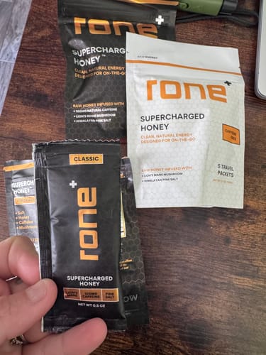 Customer photo review of (5-Sample Pack) SuperCharged Honey - 0mg Caffeine