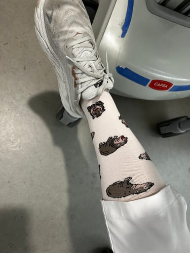 Customer photo review of Sassy Hippo Bamboo Compression Socks