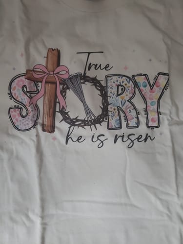 Ashley C. review of True Story Colorful Short Sleeve Shirt image 1 out of 1
