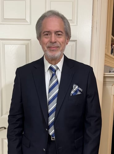 Customer photo review of Royal Blue Grey Striped Silk Fabric Mens Tie Hanky Cufflinks Set