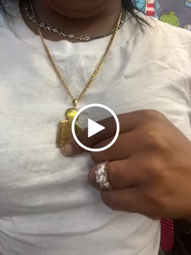 Customer video review of Custom Photo Engraved Pendant Necklace