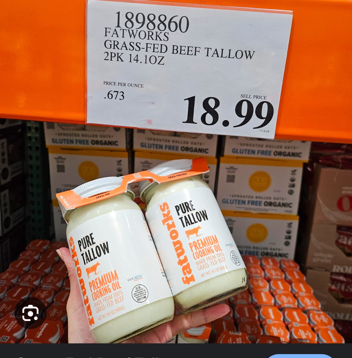 Customer photo review of The Bucket- 1 Gallon Grass Fed Tallow