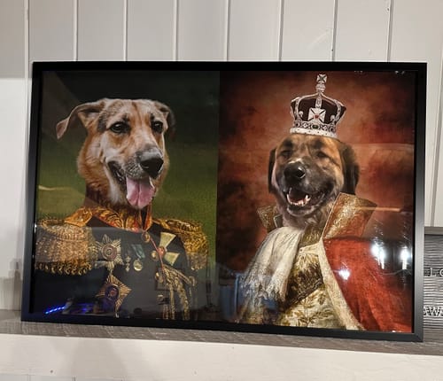 Customer photo review of The King - Custom Vintage Pet Portrait