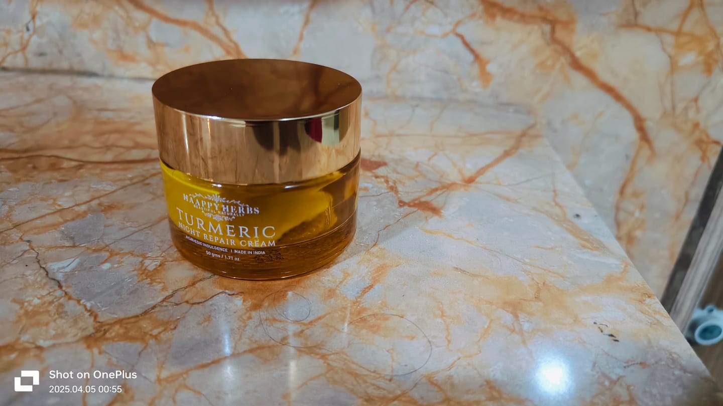 Customer photo review of Turmeric Night Repair Cream