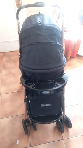 Customer photo review of Coche Cuna Paseo Balancin SX Negro Dorado Bebesit