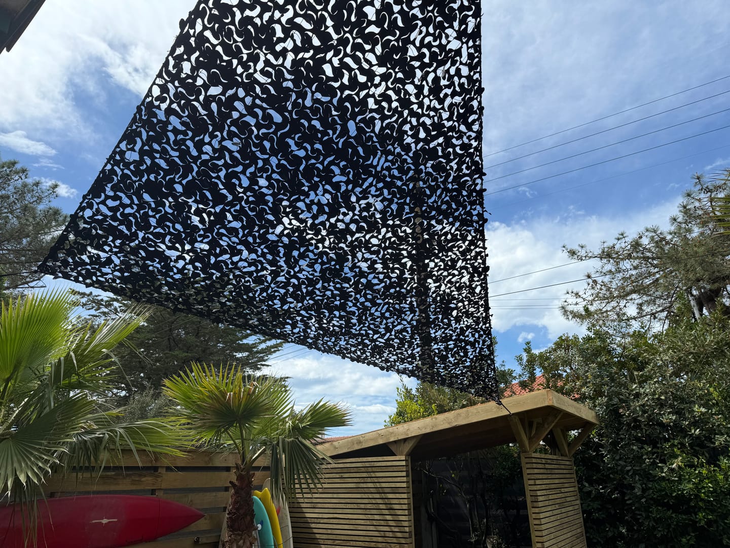 Customer photo review of Filet de camouflage triangulaire noir