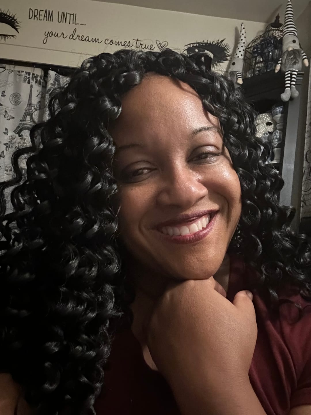 Customer photo review of Freetress Braid/Bulk Crochet Braid GOGO CURL