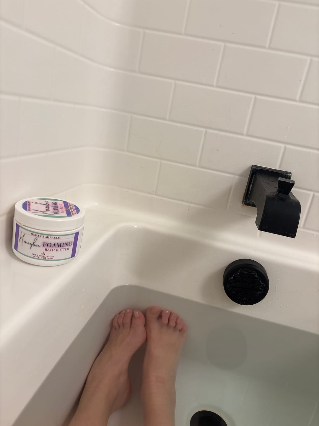 Customer photo review of Honeybee Foaming Bath Butter