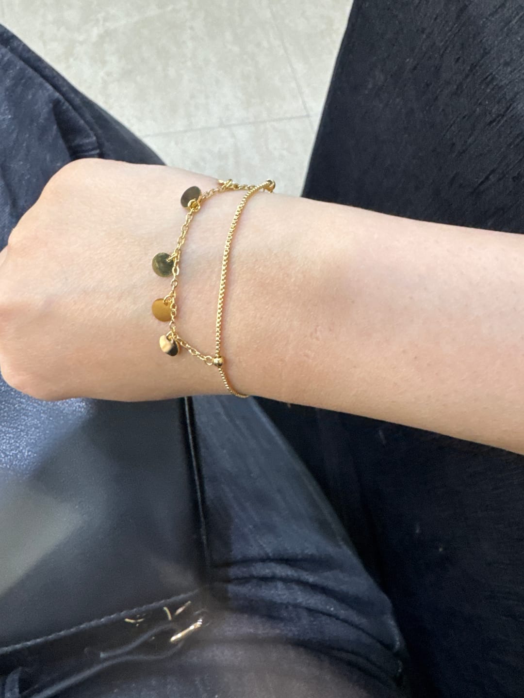 Customer photo review of Tiny Plates Bracelet