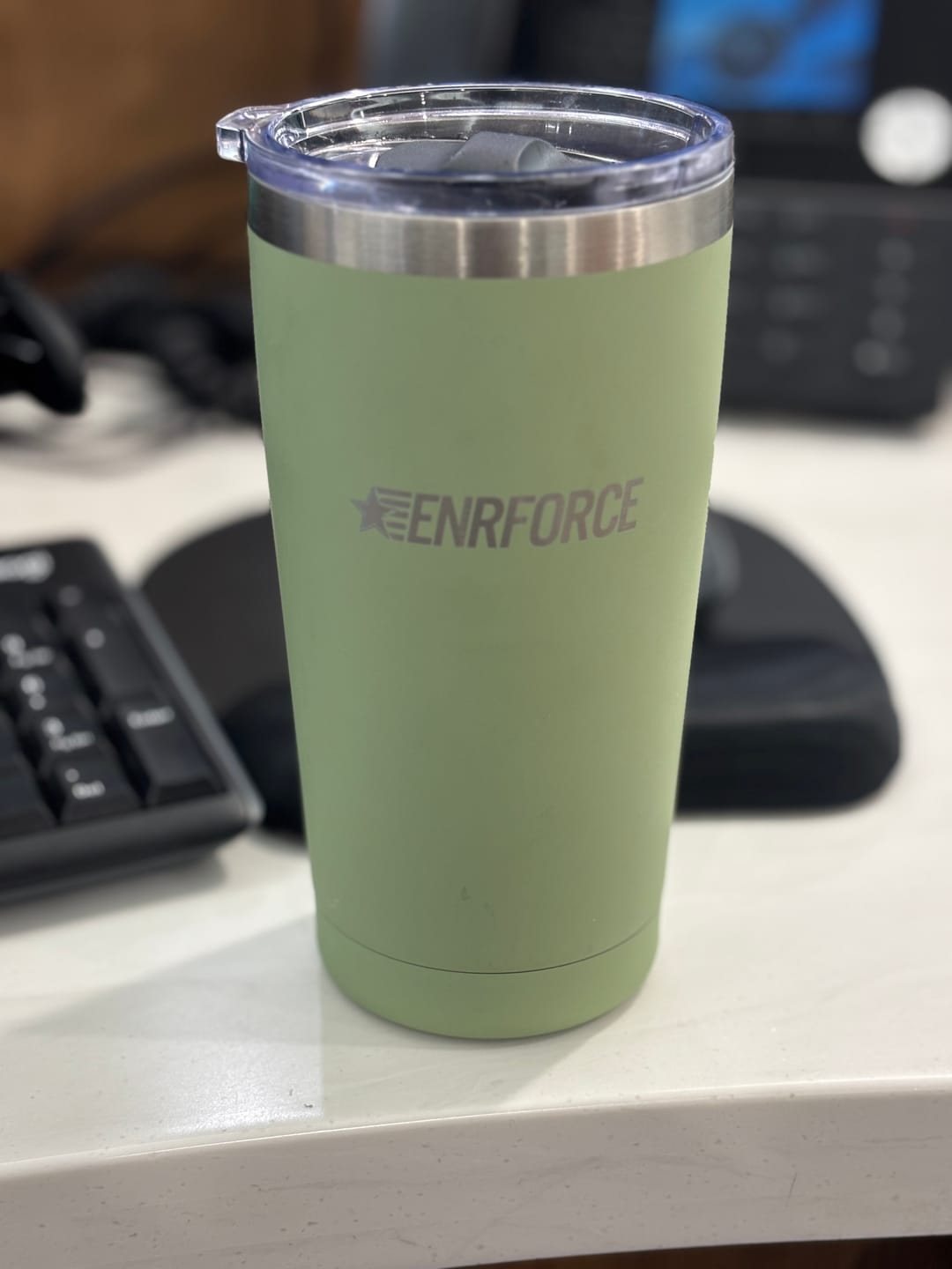 Customer photo review of 20 OZ Soft Matte Tumbler