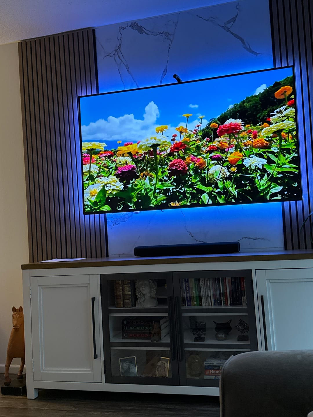 Customer photo review of White Carrara Marble Wall Panel 96" X 48"