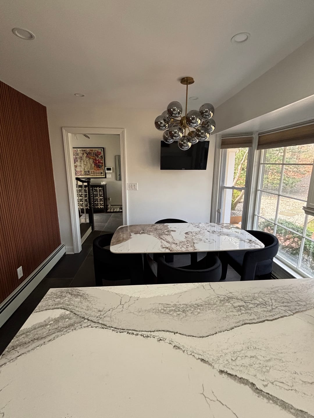 Customer photo review of Glam Dark Pearl Sputnik Smoked Glass Bubble Chandelier Light Fixture