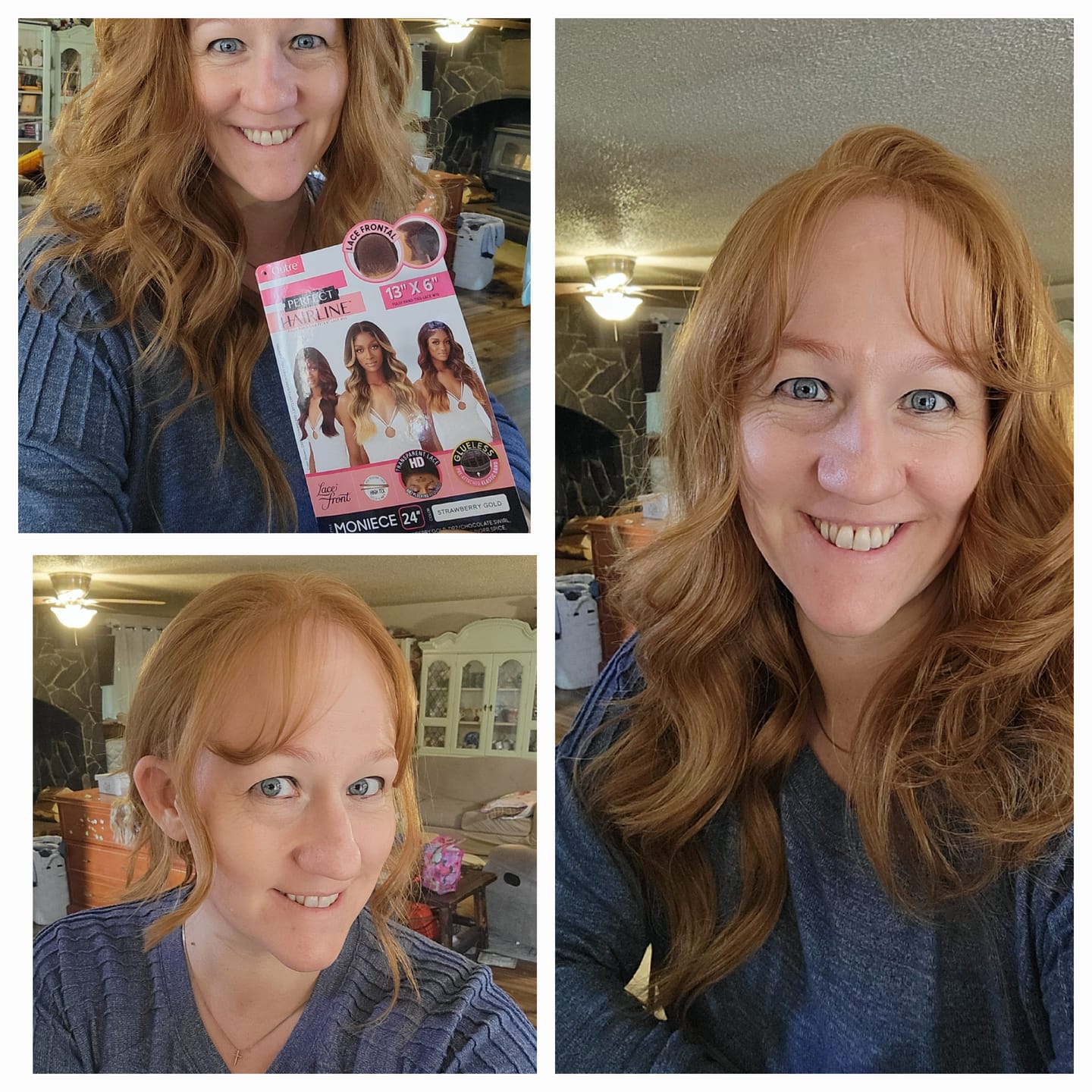 Customer photo review of Outre Perfect Hairline Glueless 13X6 HD Lace Front Wig - MONIECE