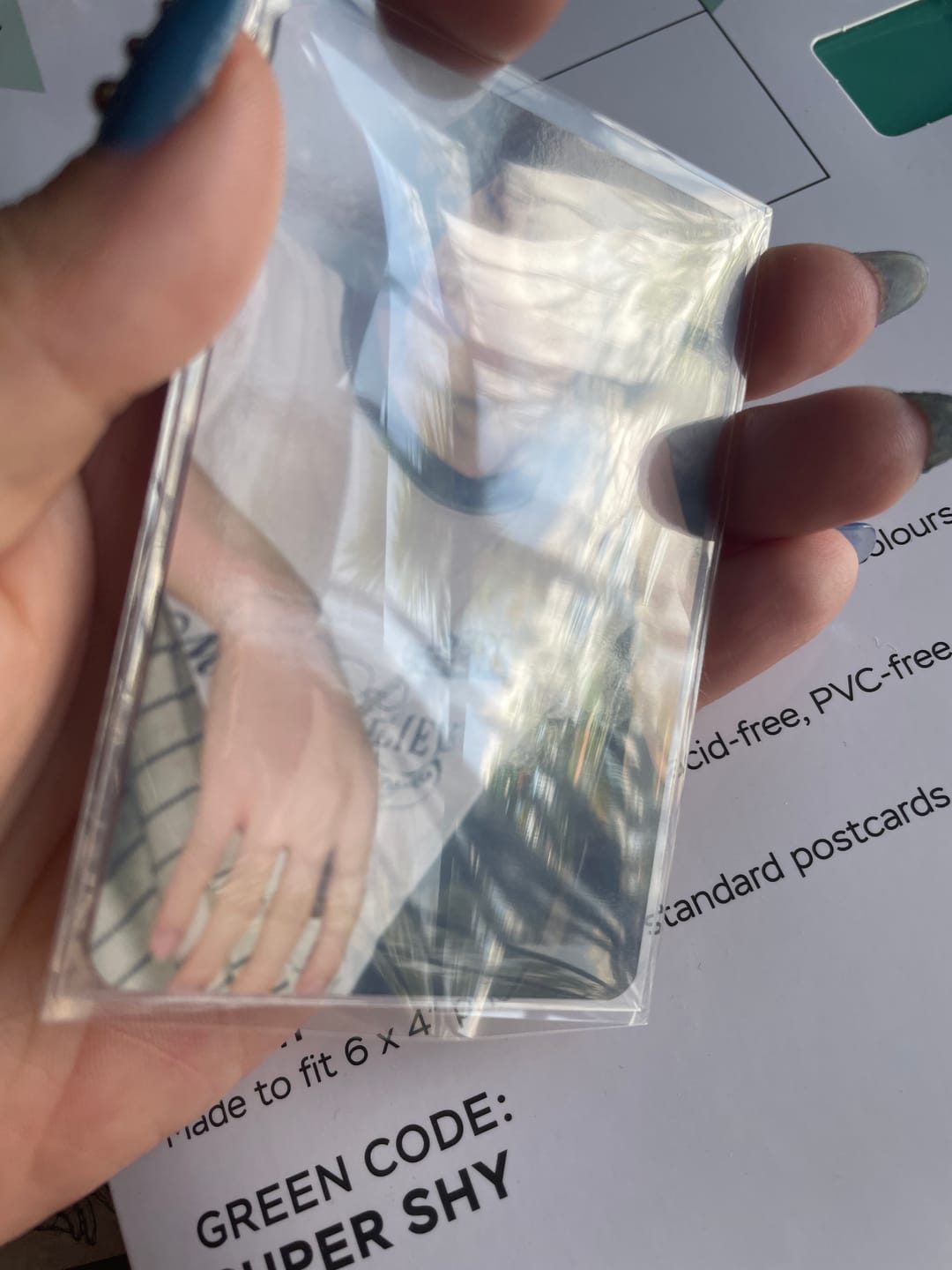 Customer photo review of Premium Slim Photocard Sleeves