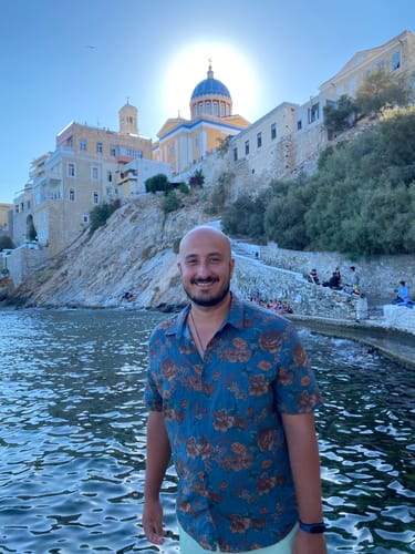 Customer photo review of Chemise à manches courtes de vacances d'été bleu vintage à fleurs rétro pour hommes