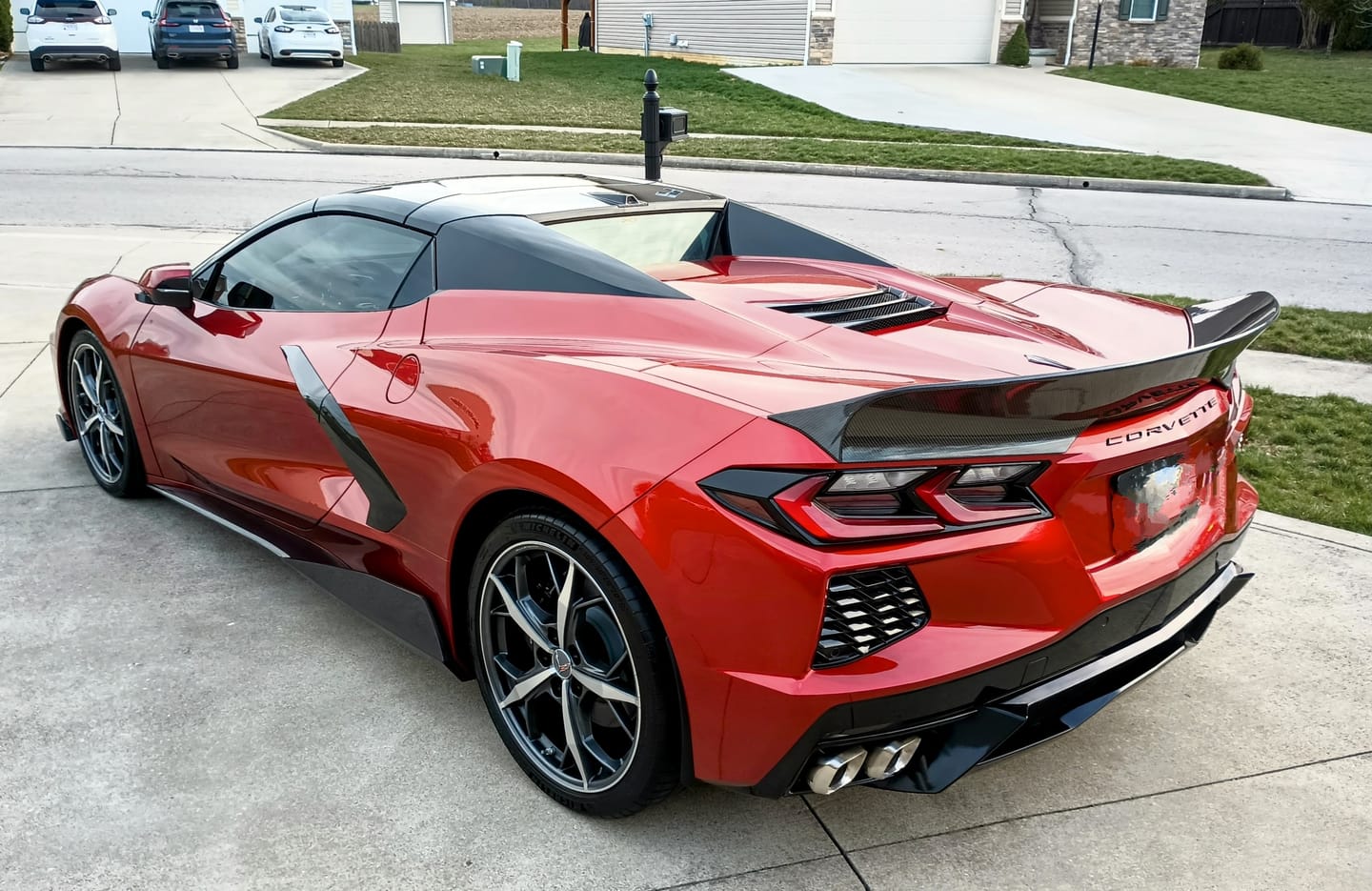 Customer photo review of Corvette C8 Ducktail Rear Trunk Spoiler