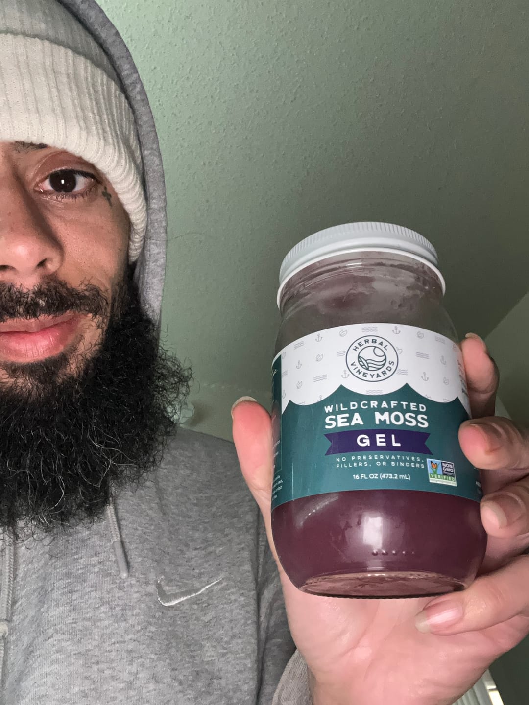 Customer photo review of EXCLUSIVE PURPLE SEA MOSS GEL