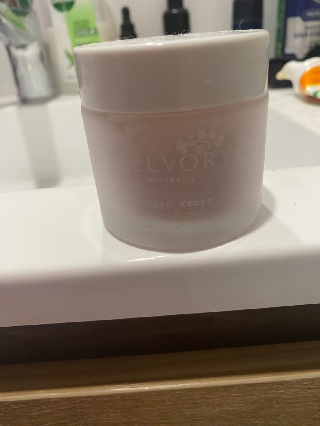 Customer photo review of Dragonfruit Face Scrub
