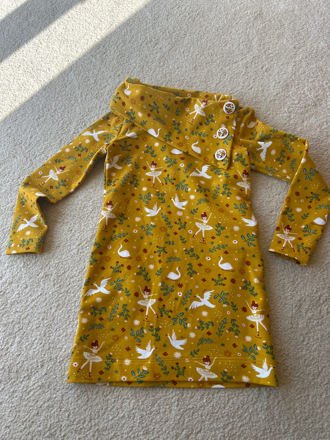 Customer photo review of Ballerinas and Swans Organic Sweatshirt Fabric