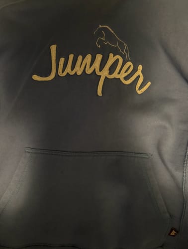 Customer photo review of Juniper University Sweatshirt Mens Medium Blue College Hoodie