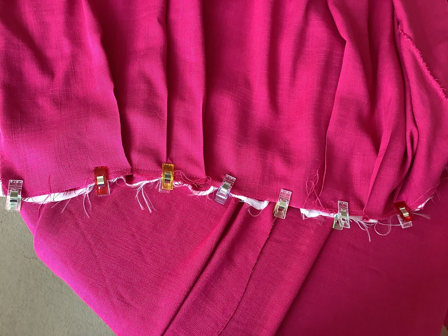 Customer photo review of Multicolour Fabric Sewing Clips - Pack of 20