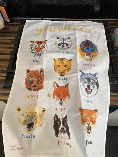 Customer photo review of Growlers Cotton Tea Towel