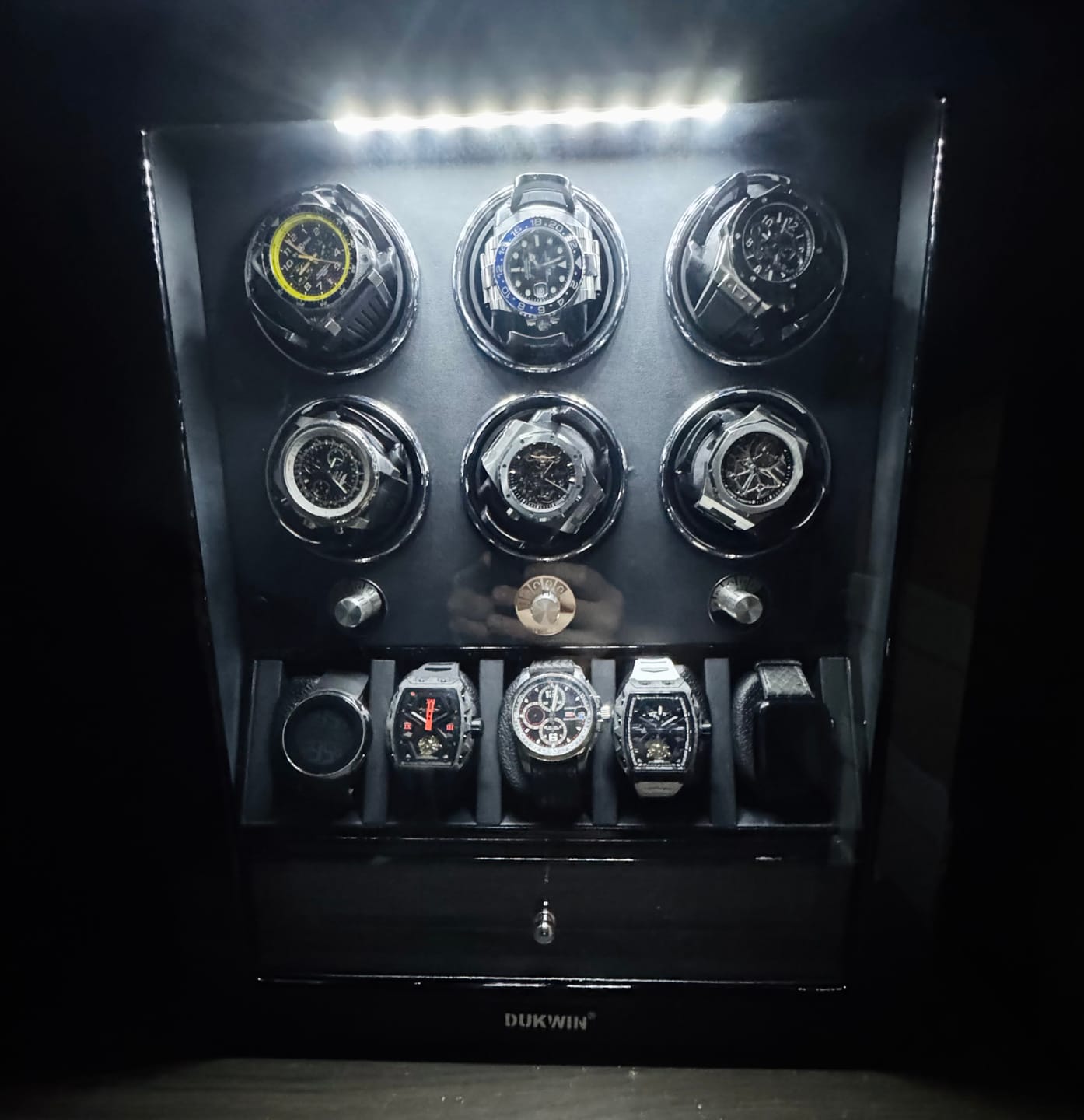 Customer photo review of Classic&Modern Watch Winder with Storage Organizer Case Quiet Mabuchi Motor