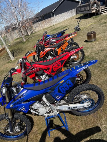 Customer photo review of Custom Seat Cover: 2014 KTM 150 SX