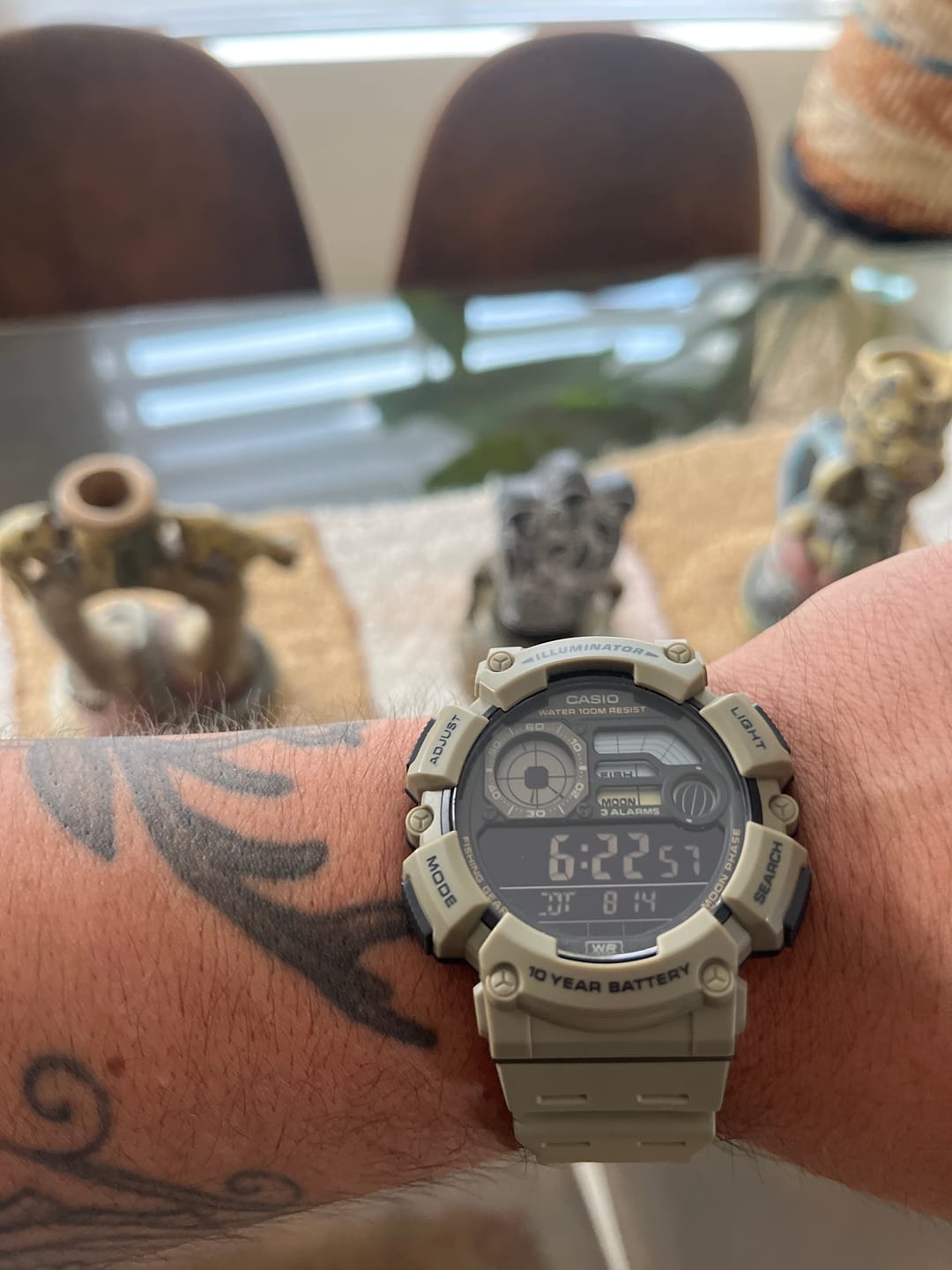 Customer photo review of Reloj Casio Vintage Fishing Gear WS-1500H-5BV Beige