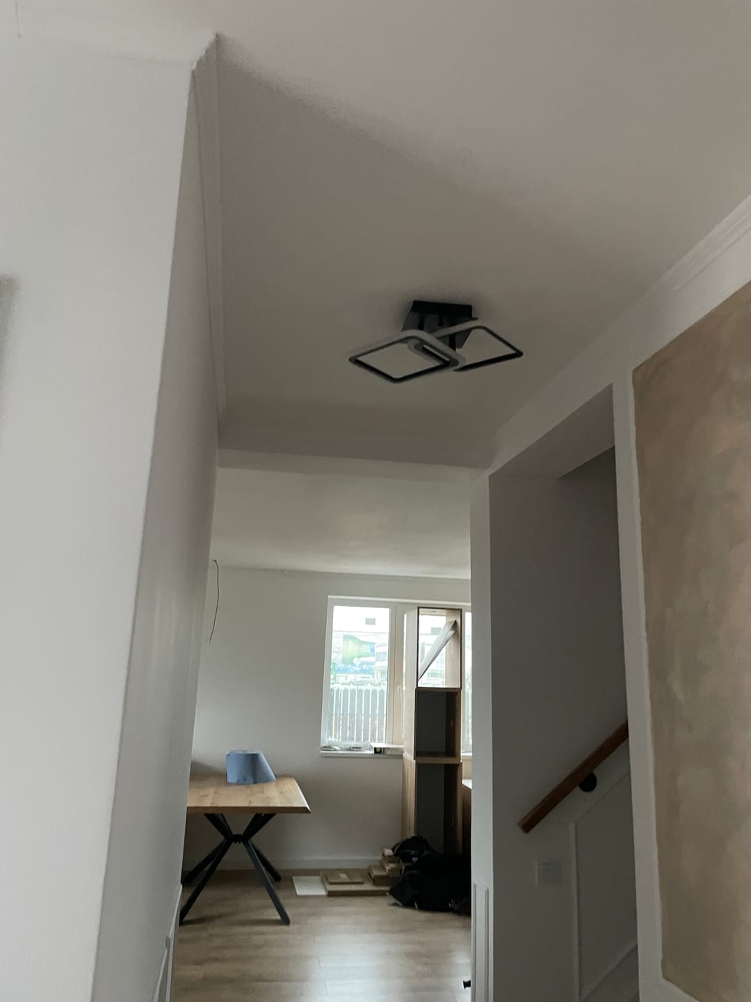 Customer photo review of Lustra LED 1+1 Square Design Black Echivalent 300W Telecomanda