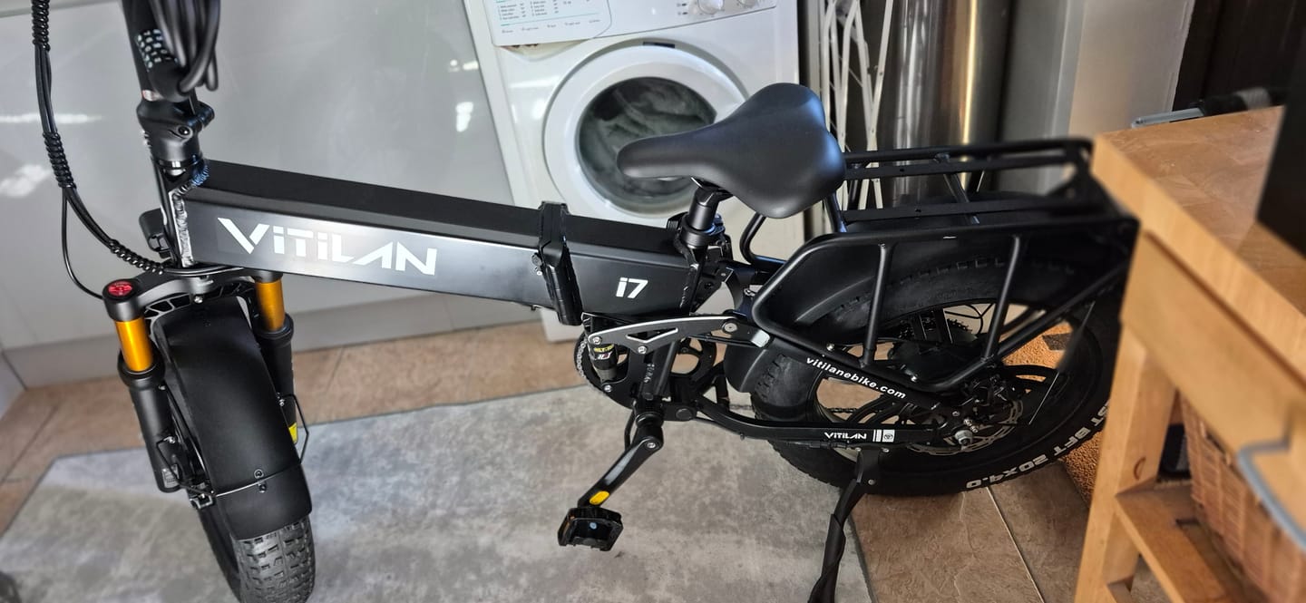 Customer photo review of I7 Pro Folding Full Suspension Electric Bike