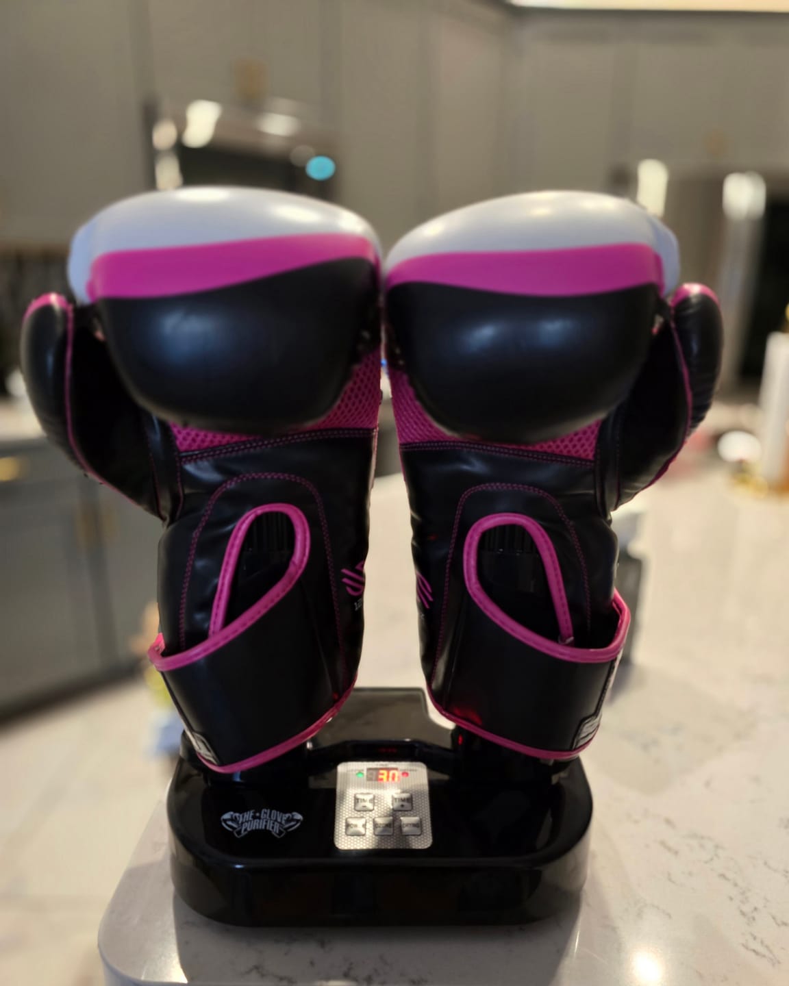 Customer photo review of The Glove Purifier with Thermal Heating and O3-Enabled Active Technology Built for Preserving Boxing Gloves