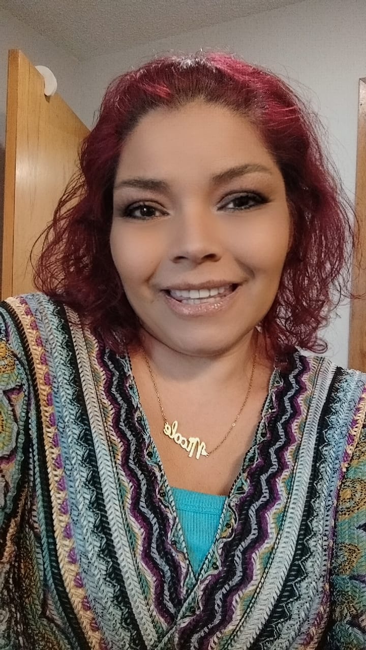 Customer photo review of Blush Name Necklace