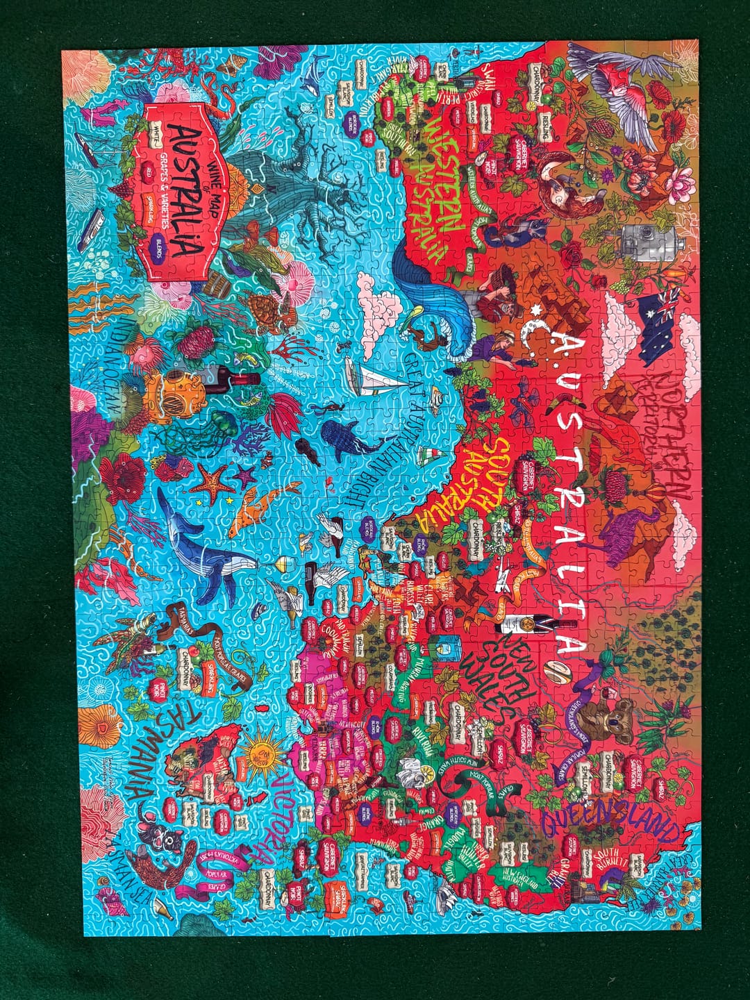 Customer photo review of Wine Puzzle - Australia