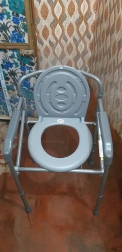 Customer photo review of Comfort Chrome Folding Commode Chair