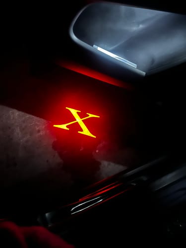 Customer photo review of LED Door Projector Puddle Lights Pair for Tesla Model X 2015-2021