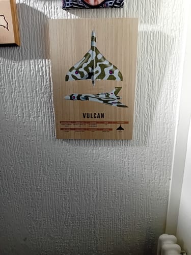 Customer photo review of RAF Wood Effect A3 Wall Plaque - Vulcan