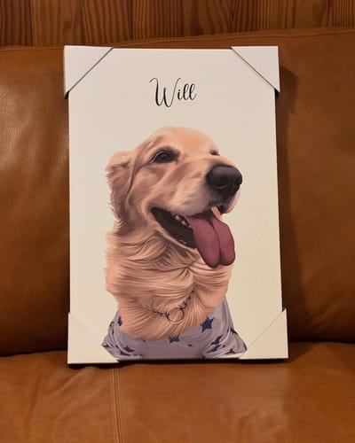 Customer photo review of Petcanvaオーダーメイド ペット似顔絵