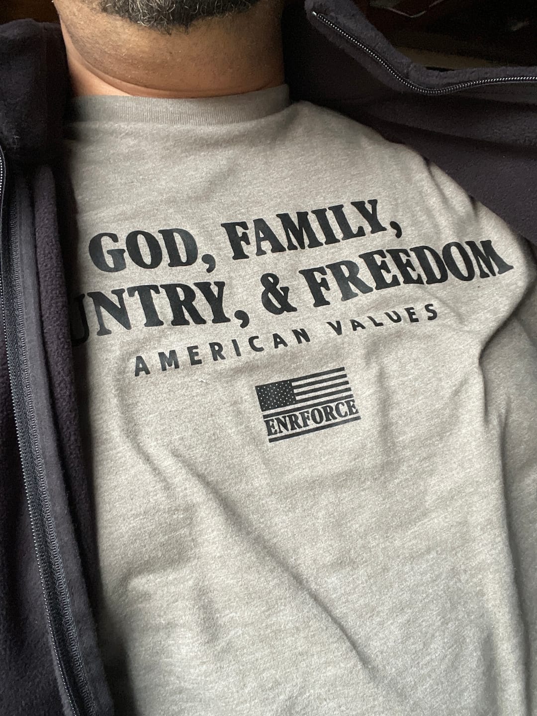 Customer photo review of American Values Tee