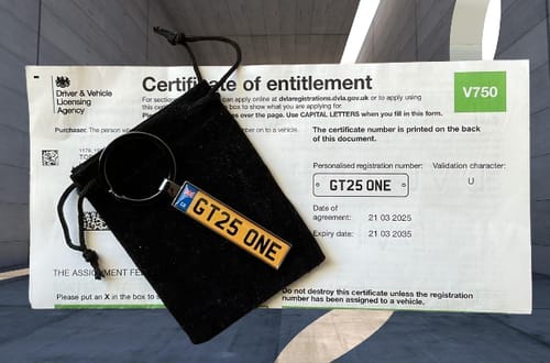 Customer photo review of Personalised Metal Number Plate Keyring