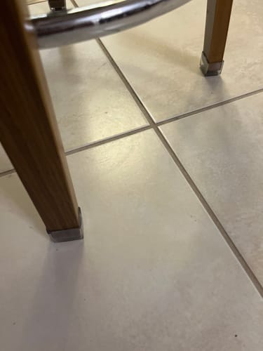 Customer photo review of Rectangular Felt Silicone Chair Leg Protectors | Extra-Durable Chair Floor Protectors