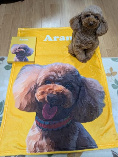 Customer photo review of Petcanvaオーダーメイド ペット似顔絵