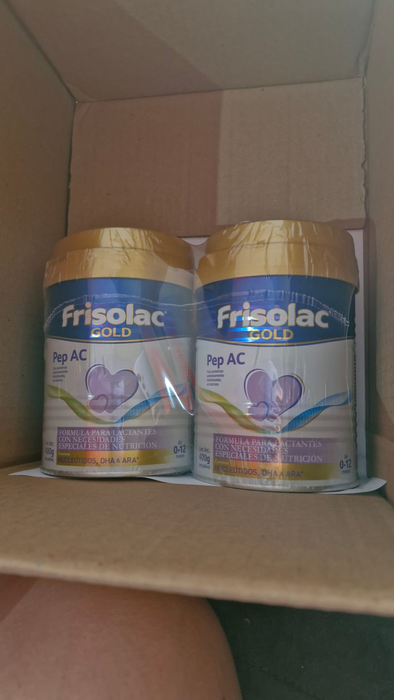 Customer photo review of Frisolac Gold Pep A C (0 A 12 Meses) Pack Con 800 Gr