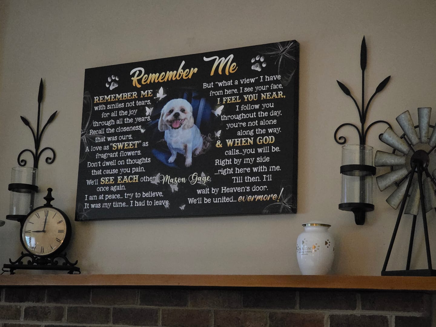 Customer photo review of Personalized Photo Canvas Prints, Custom Photo, Pet Loss Gifts, Memorial Gifts, Sympathy Gifts, Remember Me Dem Canvas