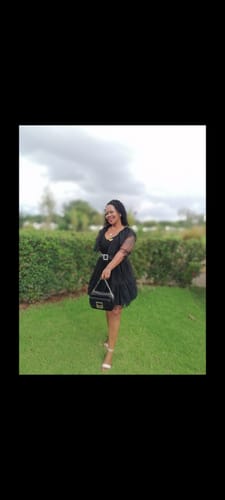 Customer photo review of Brazilian Lace Front Wig Deep Wave - 1B - 10"